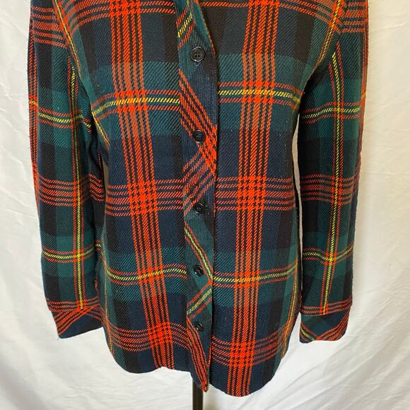 Vintage Sears JR Bazaar Women's Plaid Flannel Button Down Shirt Size Small Top - Picture 3 of 10